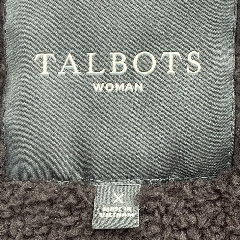 Talbots Quilted Sherpa Lined Buffalo Plaid Vest Country Cabin Outdoor HIking-X - Picture 14 of 16